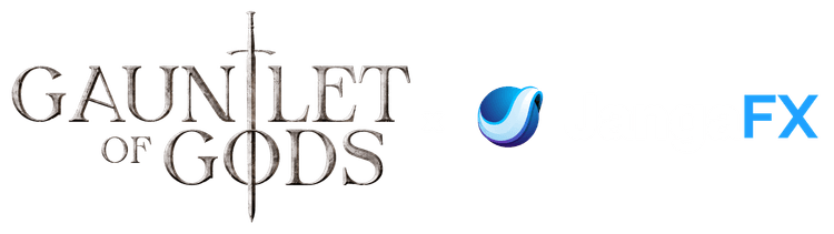 Gauntlet of Gods and JangaFX Logos